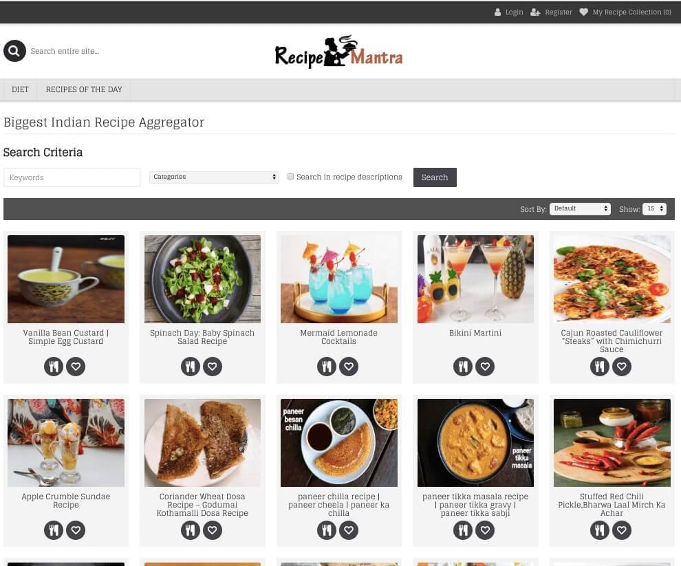 recipe mantra